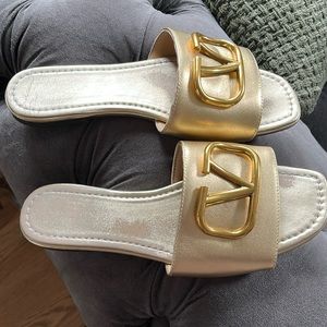 Gold, Valentino sandals, worn a few times